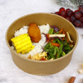 Factory manufacture customized  Kraft Paper Salad Box food container